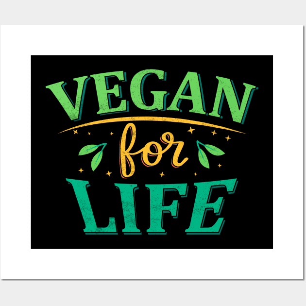 Vegan for Life Wall Art by MZeeDesigns